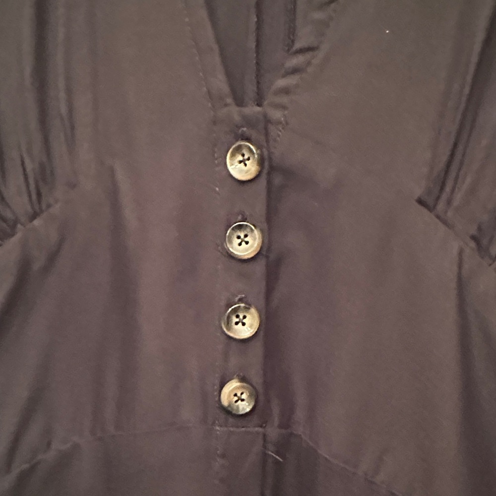 ELF Black Long Sleeve Dress with Button Detail - Picture 4 of 8
